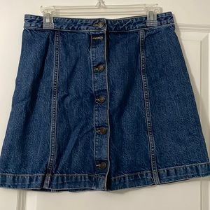 Loft Jean Button Down Skirt